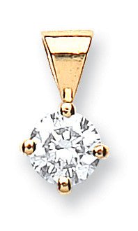 18ct Gold 0.35ct Diamond Solitaire Pendant - Radiant Brilliance - Samuel Perry
