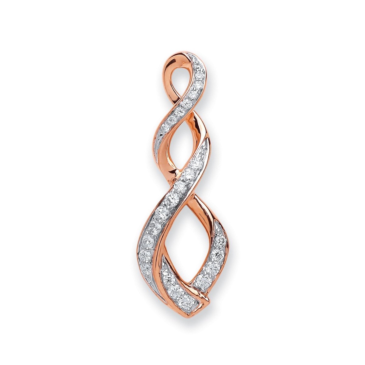18ct Rose Gold 0.35ct Diamond Pendant – Timeless Elegance - Samuel Perry