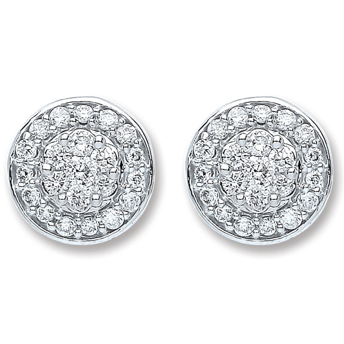 18ct White Gold 0.25ct Dia Stud Earrings - Samuel Perry