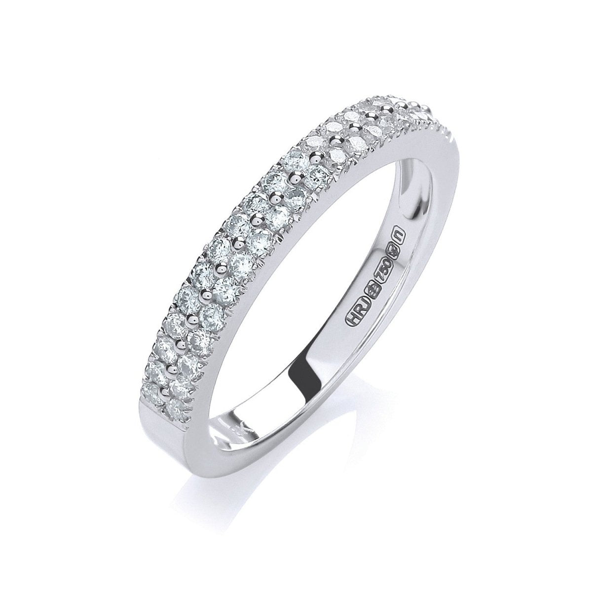 18ct White Gold 0.35ct Diamond Eternity Ring - Samuel Perry