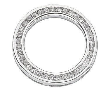 18ct White Gold 0.45ct Diamond Circle Pendant - Samuel Perry