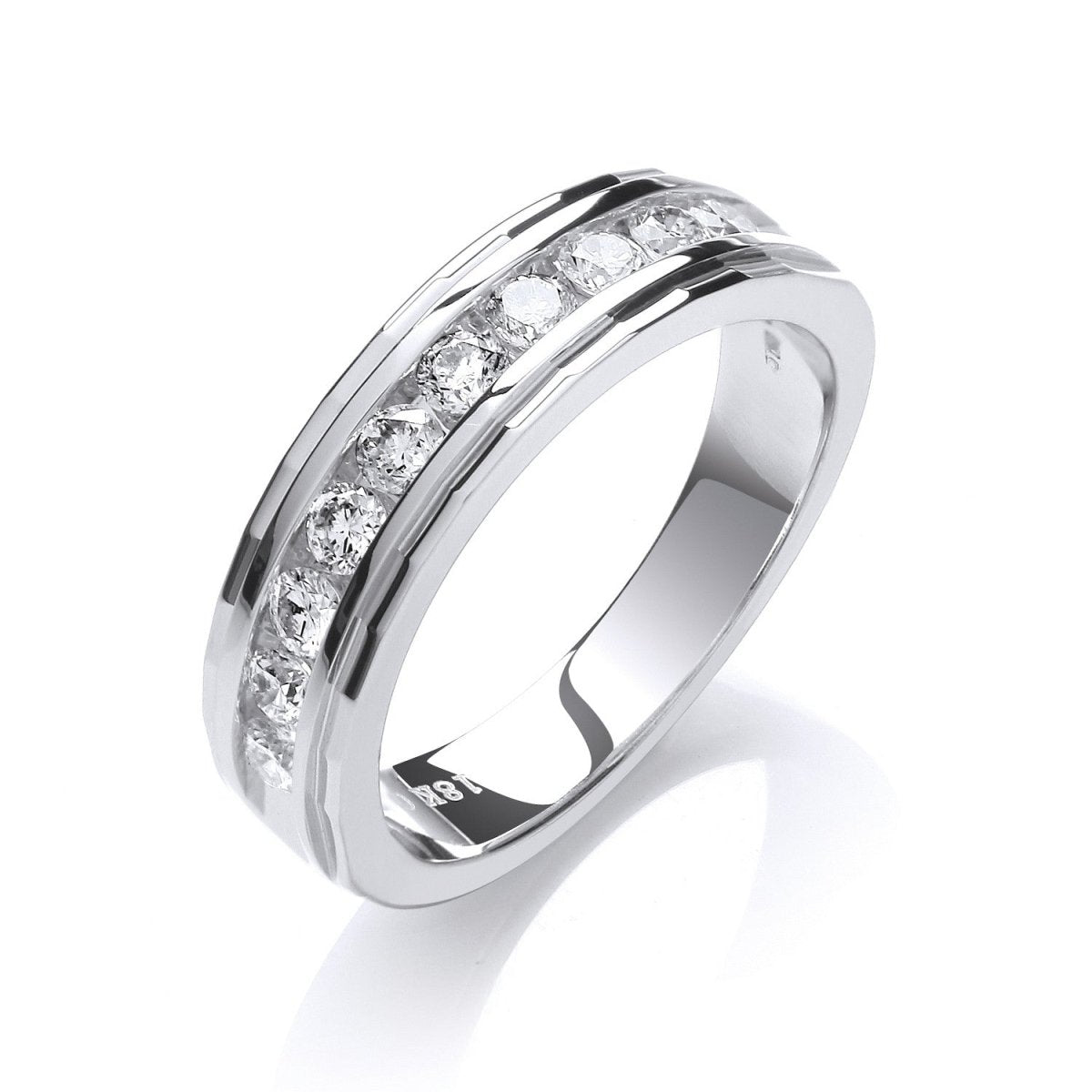 18ct White Gold 0.50ct Diamond Eternity Ring - Samuel Perry