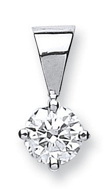 18ct White Gold 0.50ct Diamond Pendant - Timeless Brilliance - Samuel Perry
