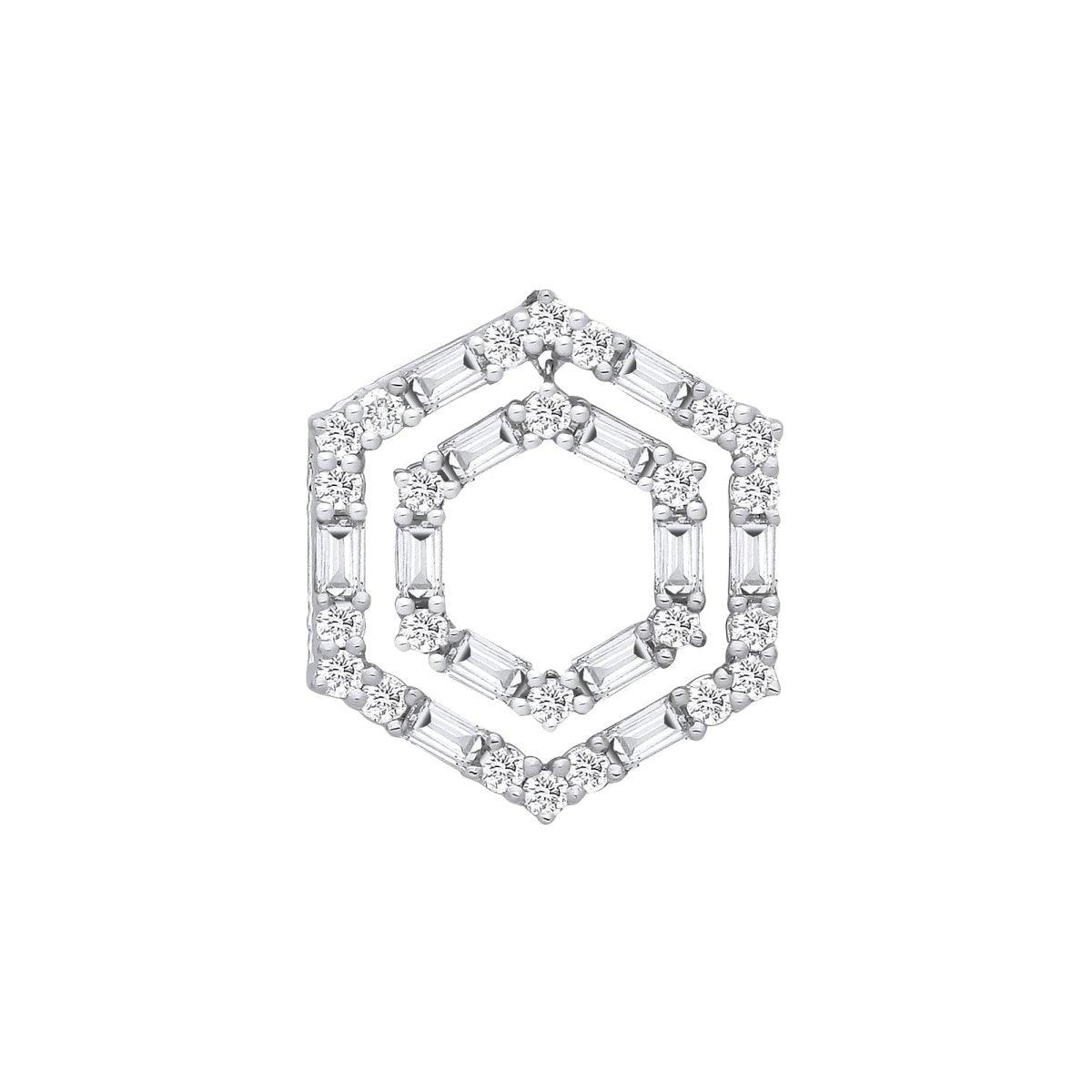 18ct White Gold 0.56ctw Diamond Pendant - Samuel Perry