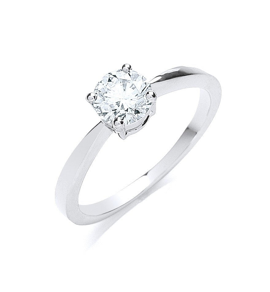 18ct White Gold 0.70ct Diamond Engagement Ring - Samuel Perry