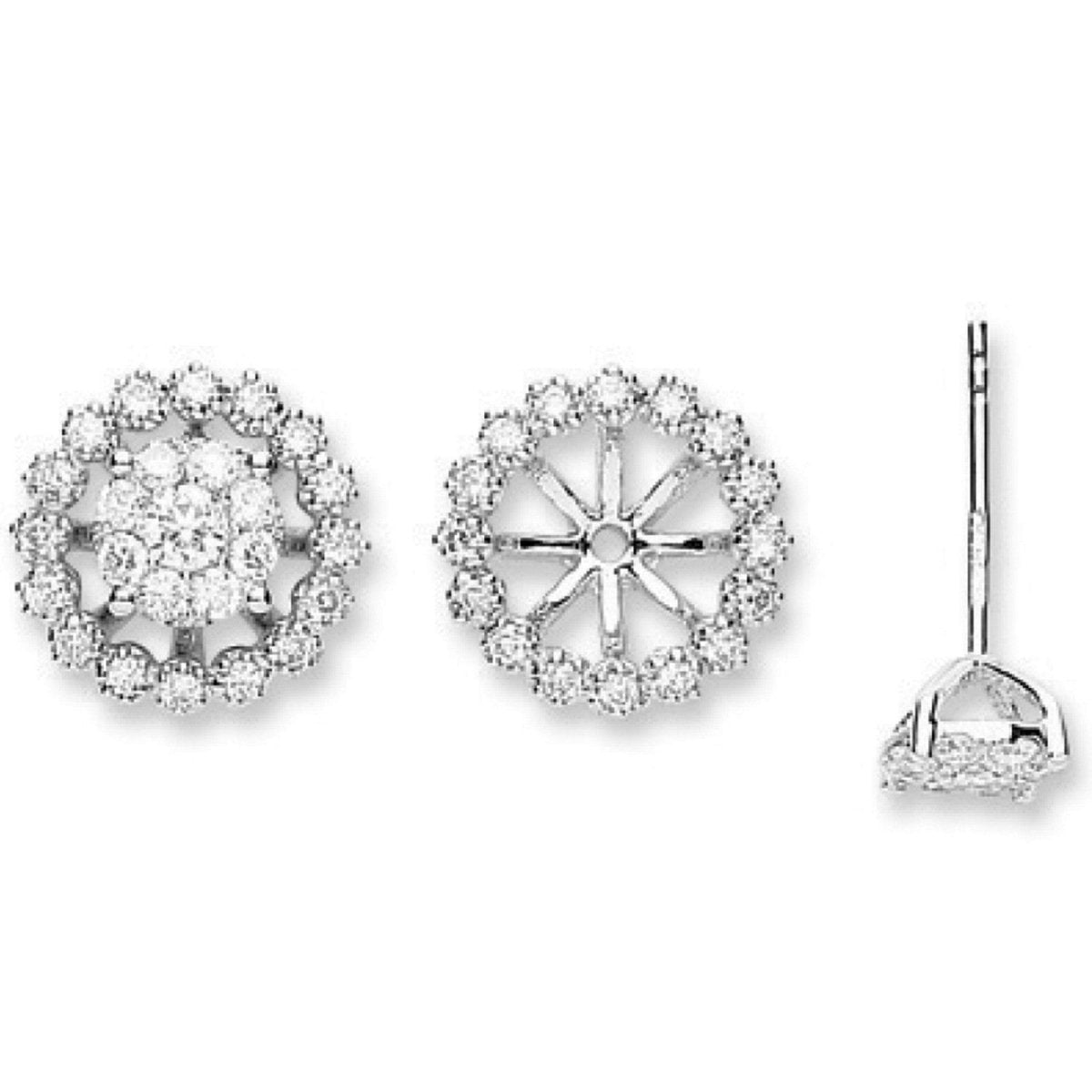 18ct White Gold 0.70ct Diamond Studs Earrings - Samuel Perry