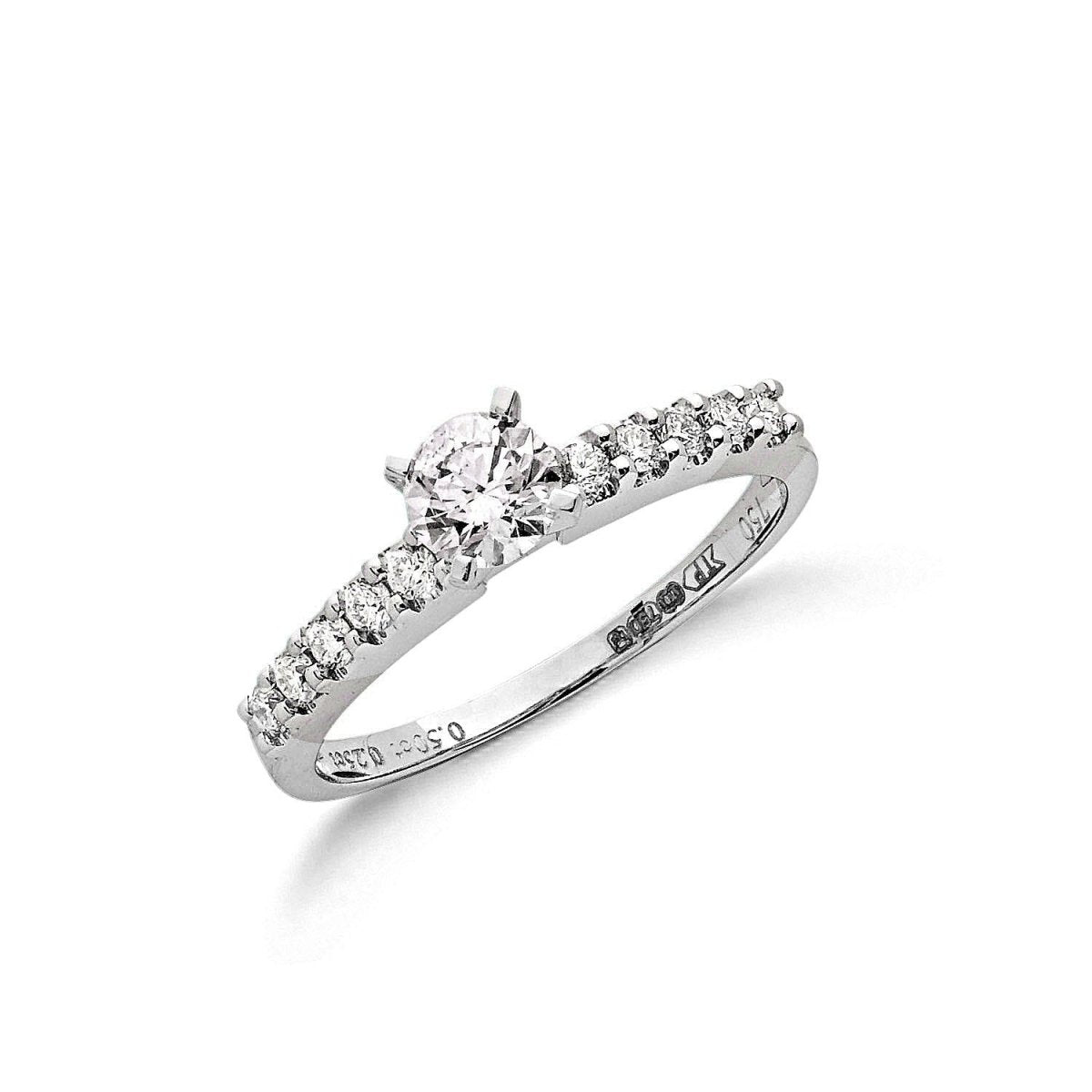 18ct White Gold 0.75ct Diamond Engagement Ring - Samuel Perry
