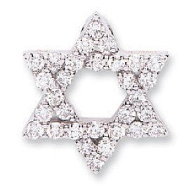 18ct White Gold 0.80ct Diamond Star of David Pendant – Elegant & Symbolic - Samuel Perry