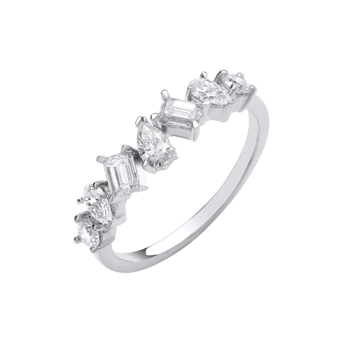 18ct White Gold 0.81ctw Fancy Diamond Ring - Samuel Perry