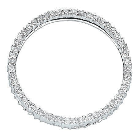 18ct White Gold 1.00ct Diamond Circle Pendant - Samuel Perry