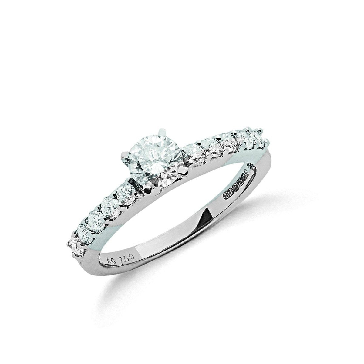 18ct White Gold 1.00ct Diamond Engagement Ring - Samuel Perry