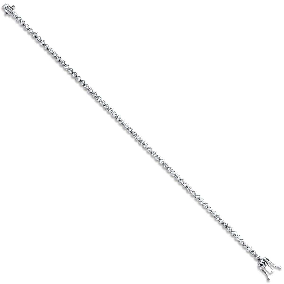 18ct White Gold 1.00ct Diamond Tennis Bracelet - Samuel Perry