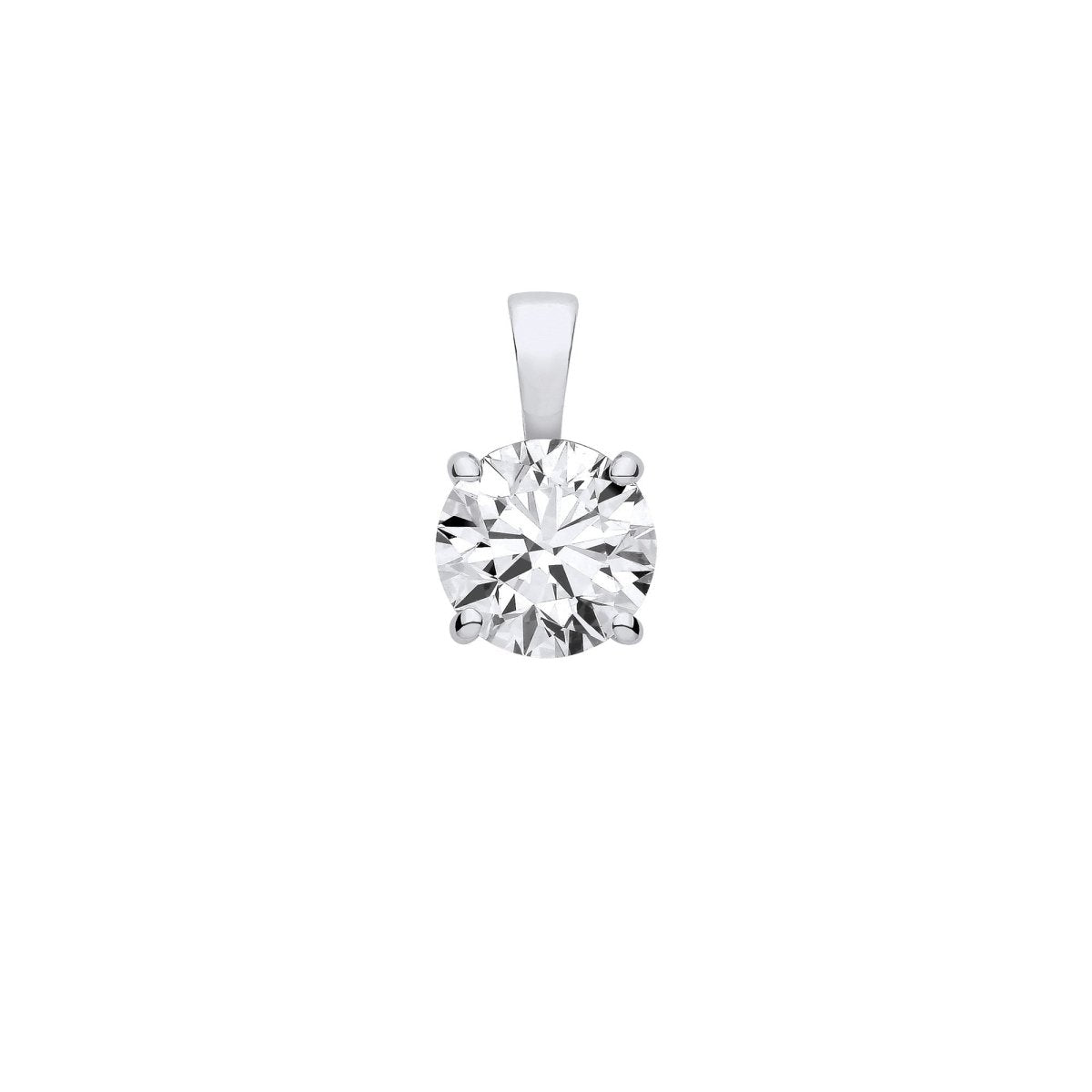 18ct White Gold 1.00ct Lab - Grown Diamond Pendant - Samuel Perry