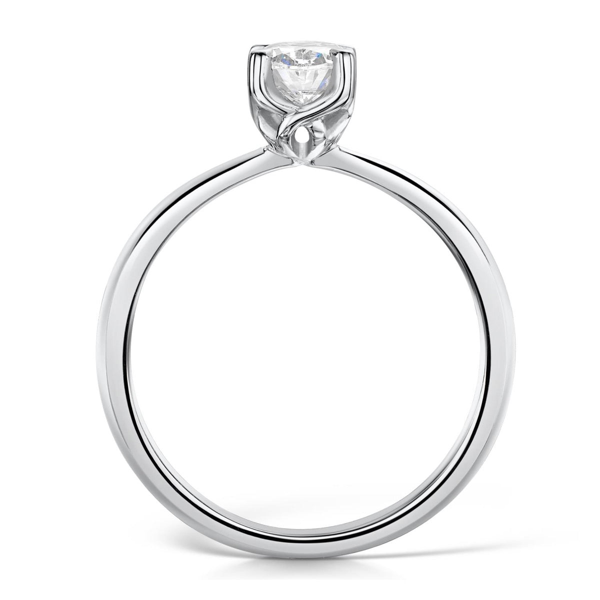 18ct White Gold 1.00ct Lab Grown Oval Diamond Engagement Ring - Samuel Perry