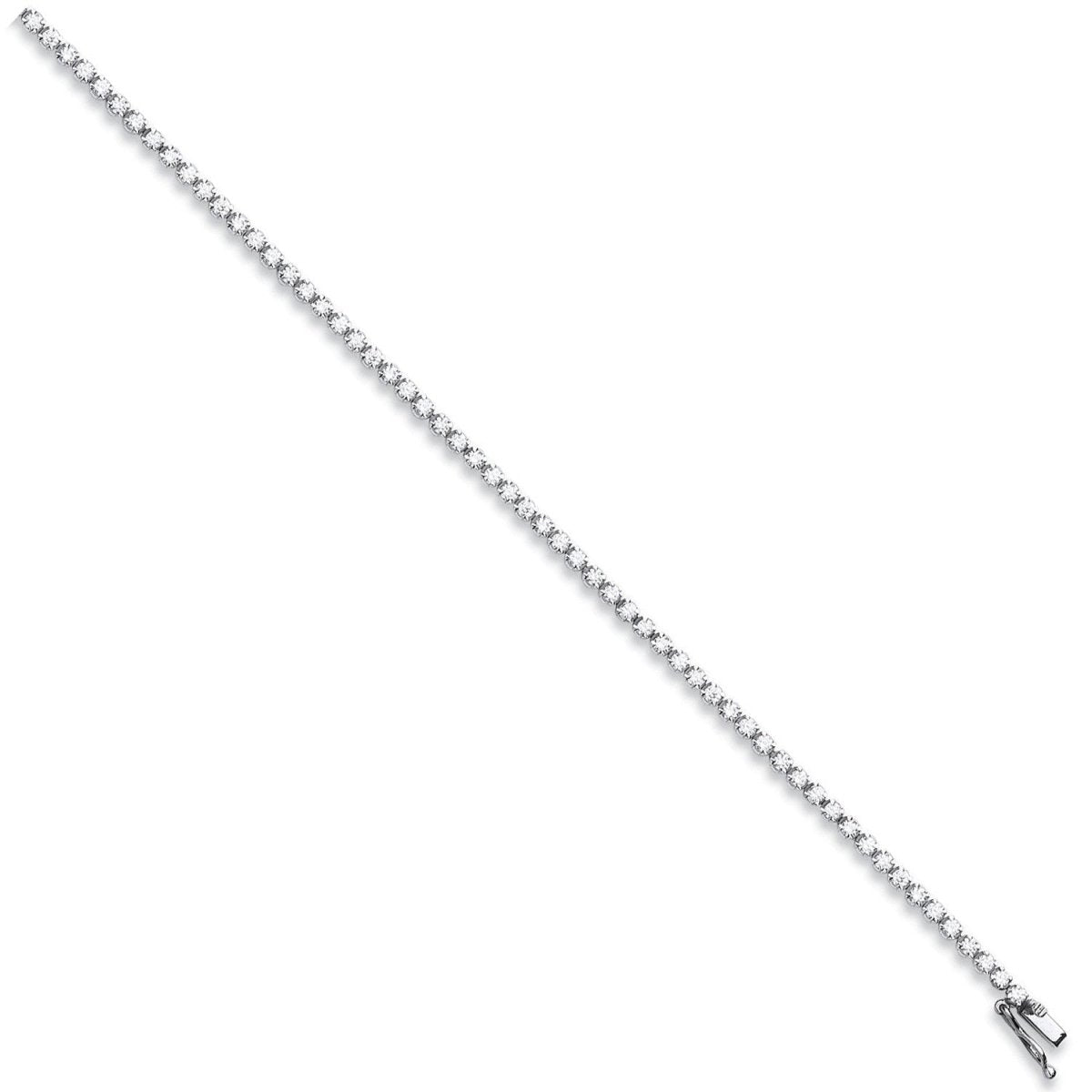 18ct White Gold 2.00ct Diamond Tennis Bracelet - Samuel Perry