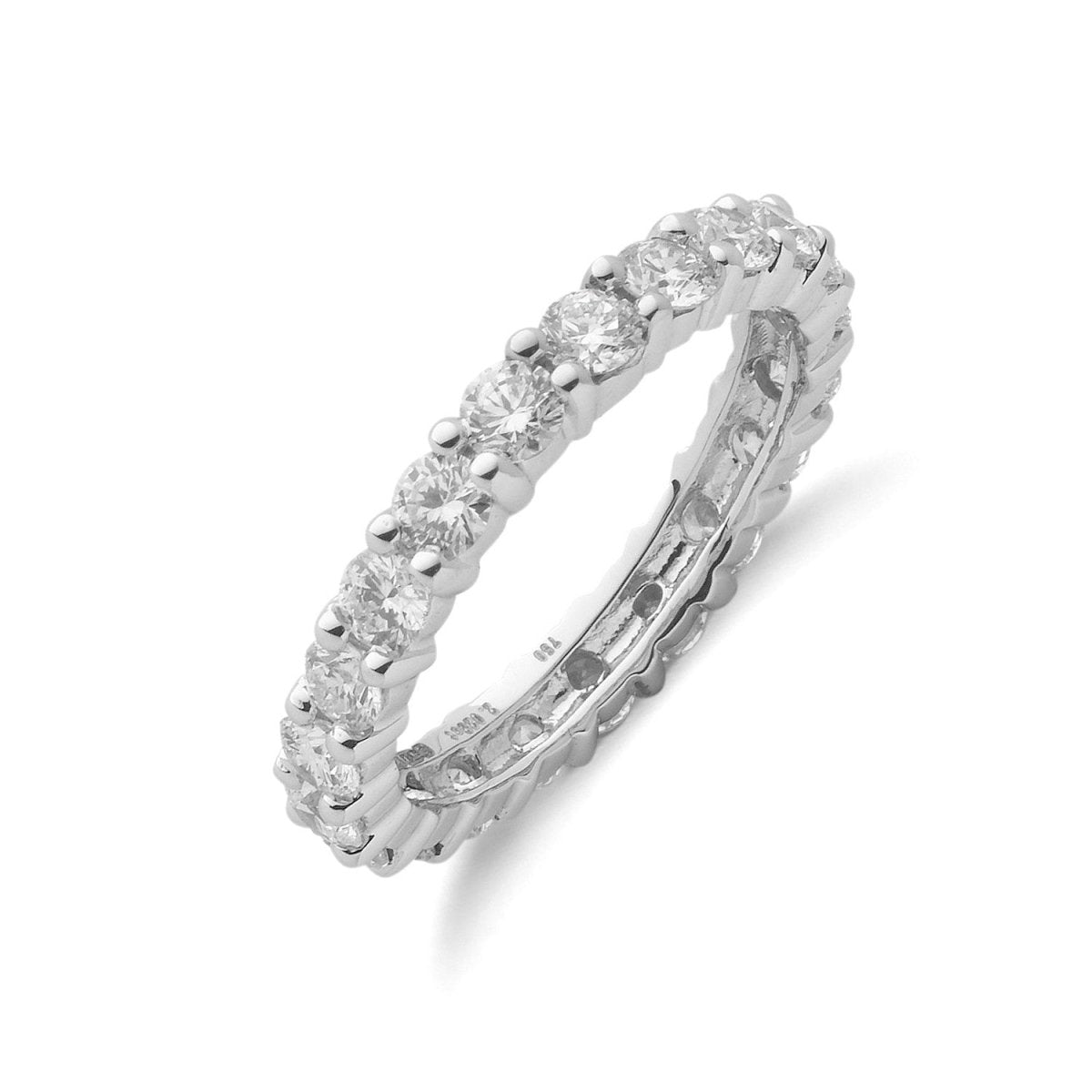 18ct White Gold 2.00ct Full Diamond Eternity Ring - Samuel Perry