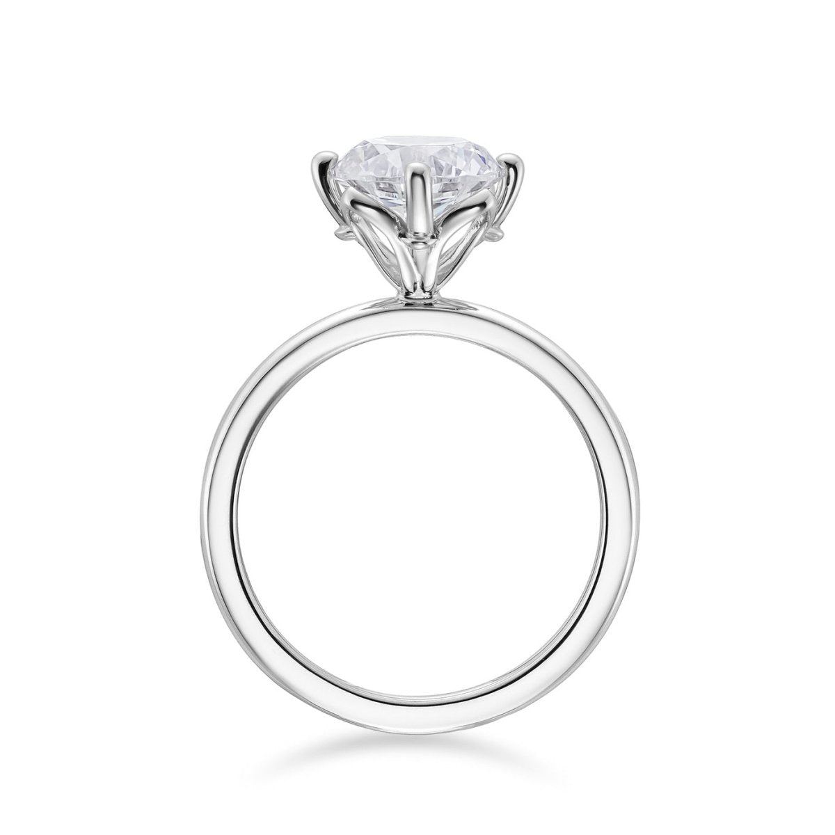 18ct White Gold 2.00ct Lab Grown Diamond Floral Engagement Ring - Samuel Perry