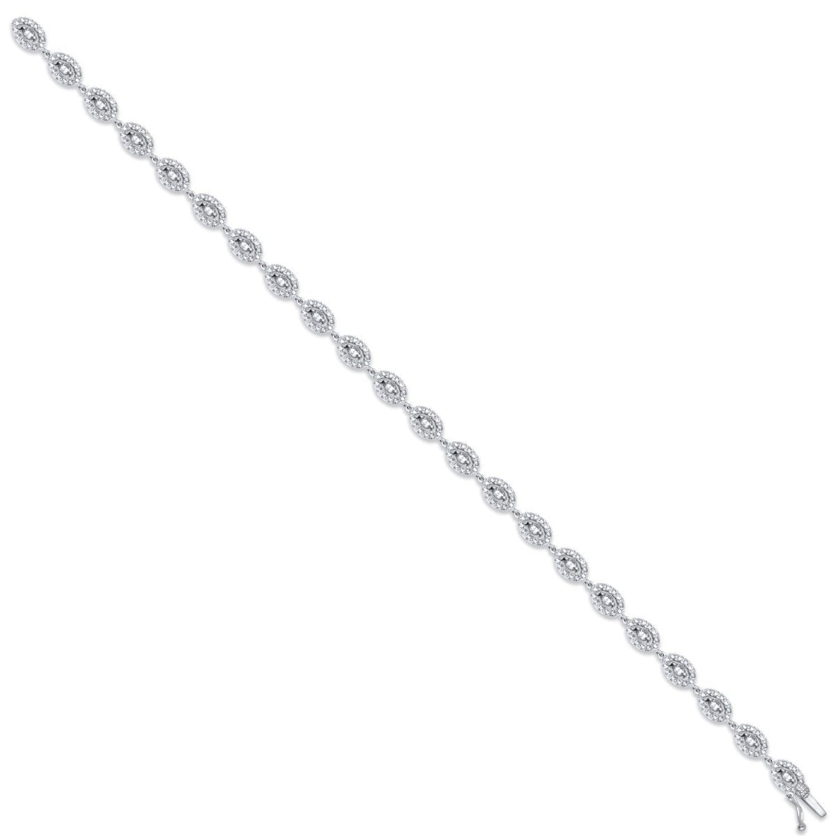 18ct White Gold 2.35ct Diamond Fancy Bracelet - Samuel Perry