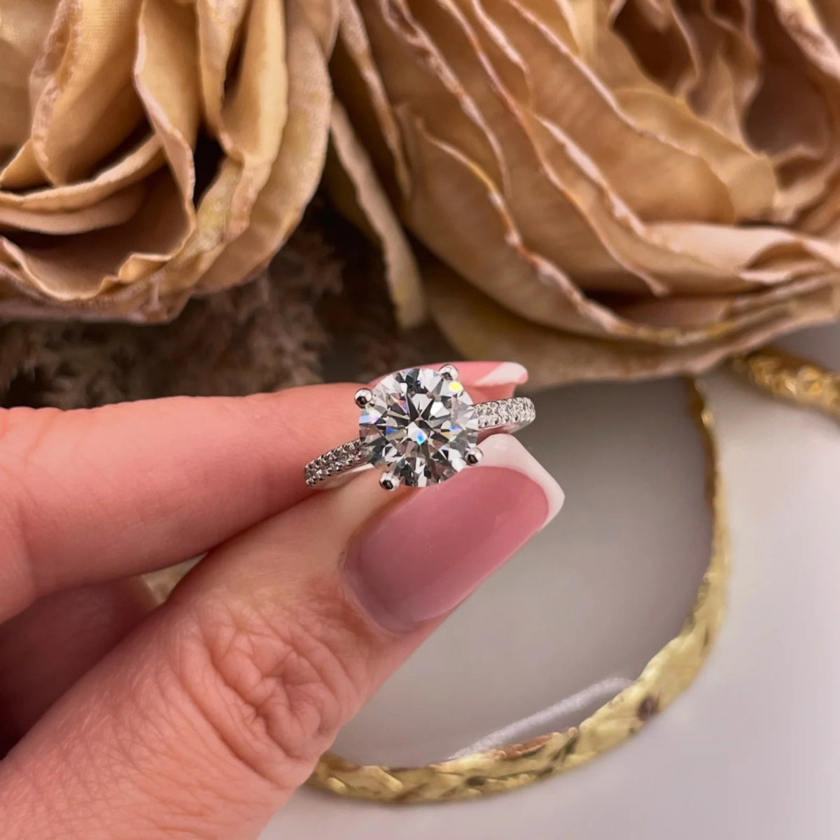 18ct White Gold 3.20ct Lab Grown Diamond Engagement Ring - Samuel Perry