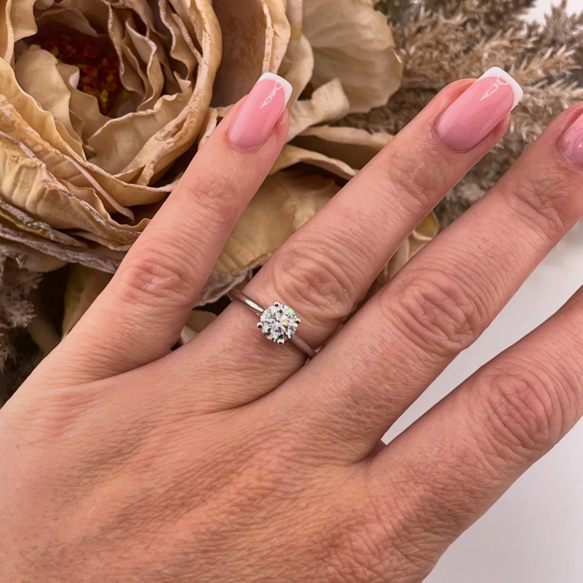 18ct White Gold 3.20ct Lab Grown Diamond Engagement Ring - Samuel Perry