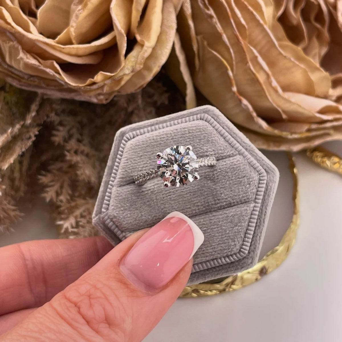 18ct White Gold 3.20ct Lab Grown Diamond Engagement Ring - Samuel Perry