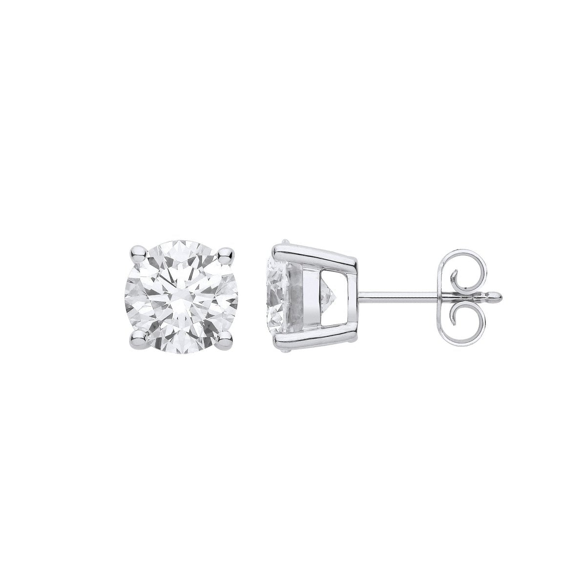 18ct White Gold 4.00ct Lab - Grown Diamond Earrings - Samuel Perry