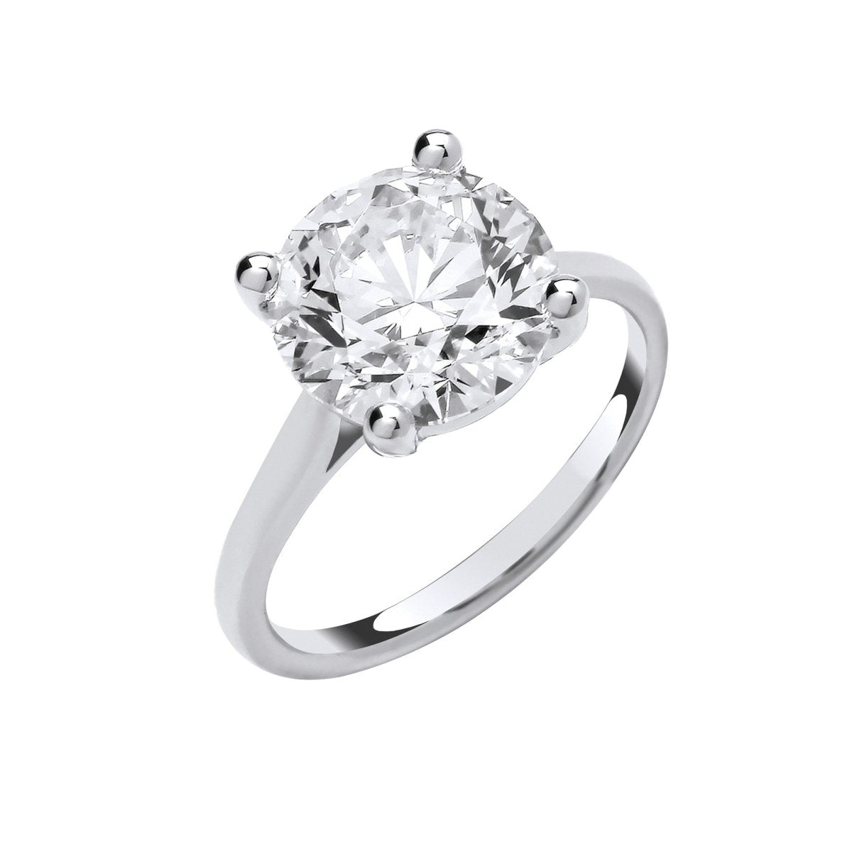 18ct White Gold 4.00ct Lab Grown Diamond Engagement Ring - Samuel Perry