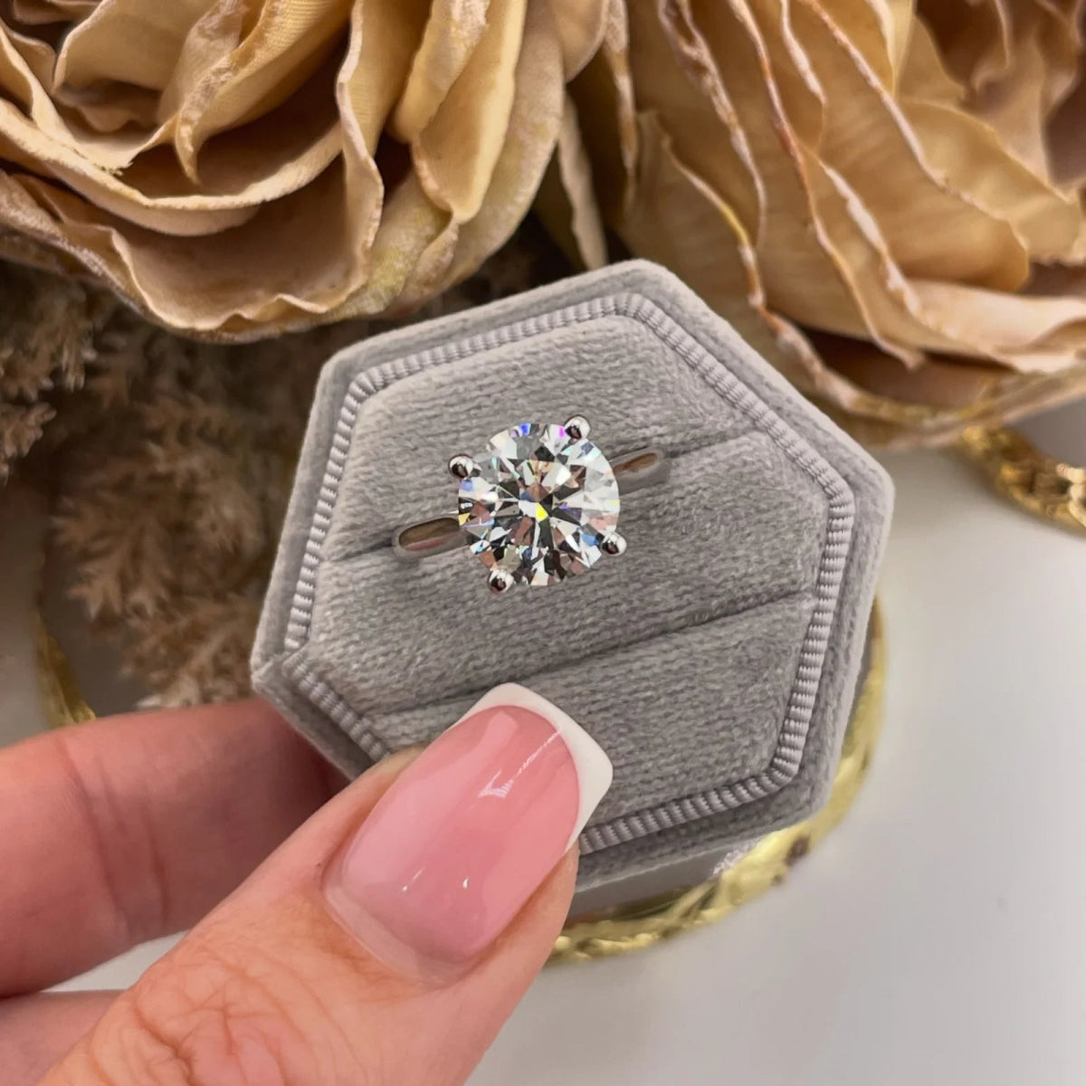 18ct White Gold 4.00ct Lab Grown Diamond Engagement Ring - Samuel Perry
