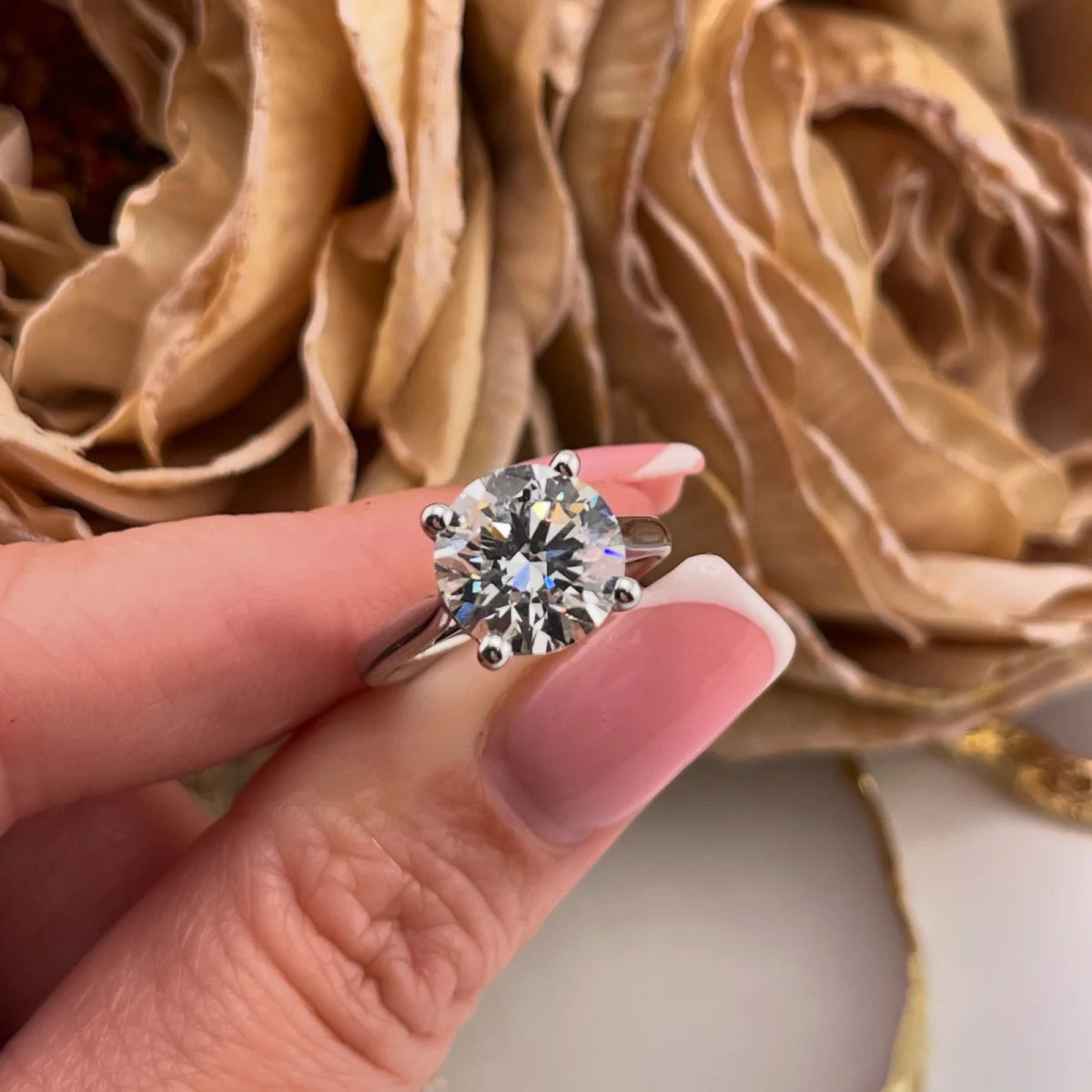 18ct White Gold 4.00ct Lab Grown Diamond Engagement Ring - Samuel Perry