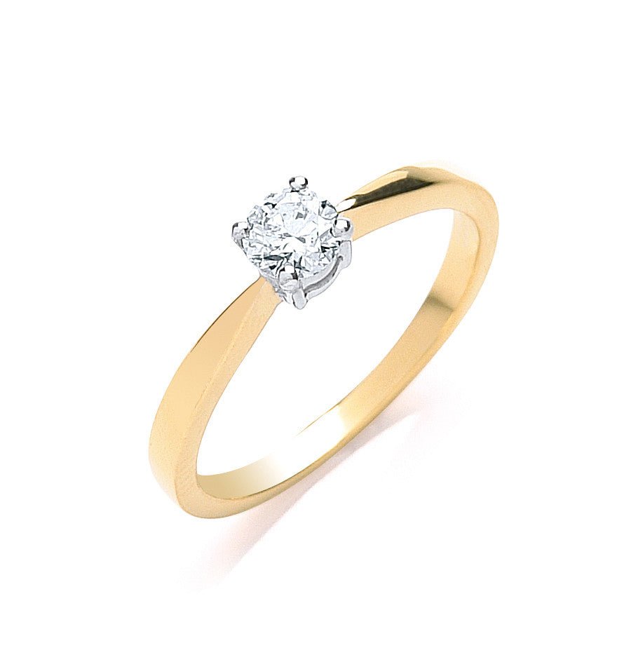 18ct Yellow Gold 0.35ct Diamond Engagement Ring - Samuel Perry