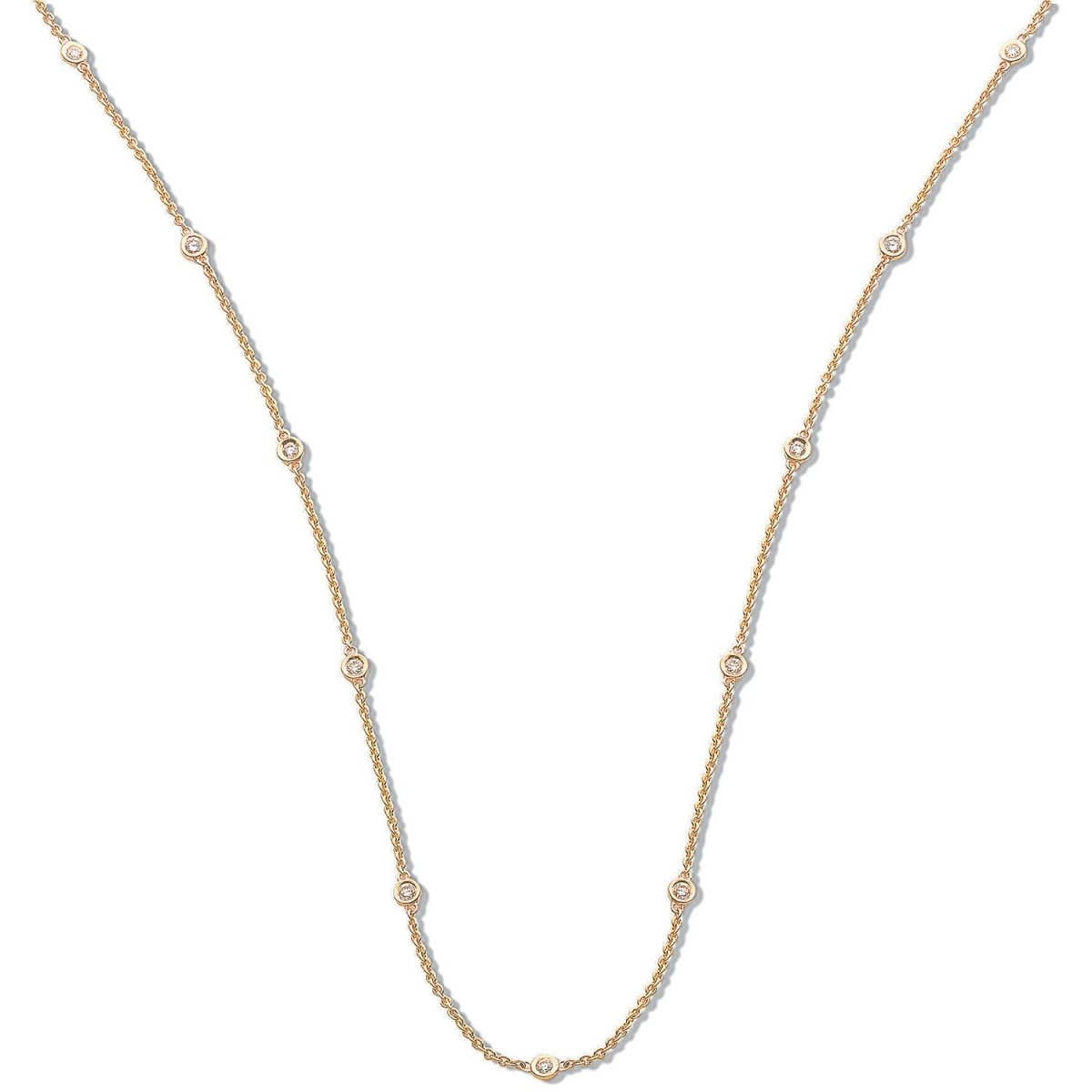 18ct Yellow Gold 0.50ct Diamond by the Yard Necklace - Samuel Perry