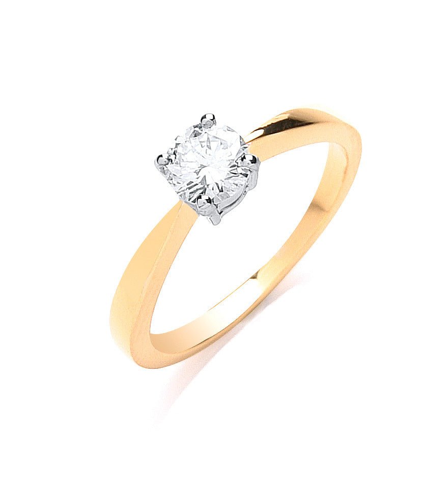 18ct Yellow Gold 0.50ct Diamond Engagement Ring - Samuel Perry