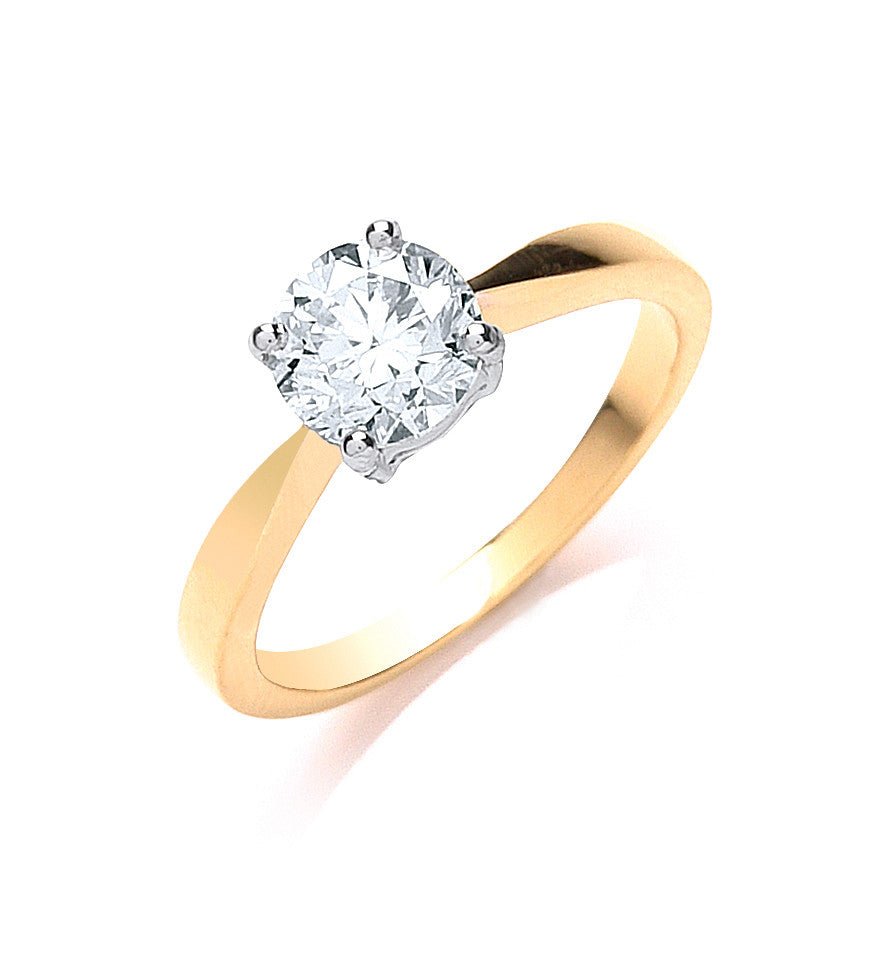 18ct Yellow Gold 1.00ct Diamond Engagement Ring - Samuel Perry