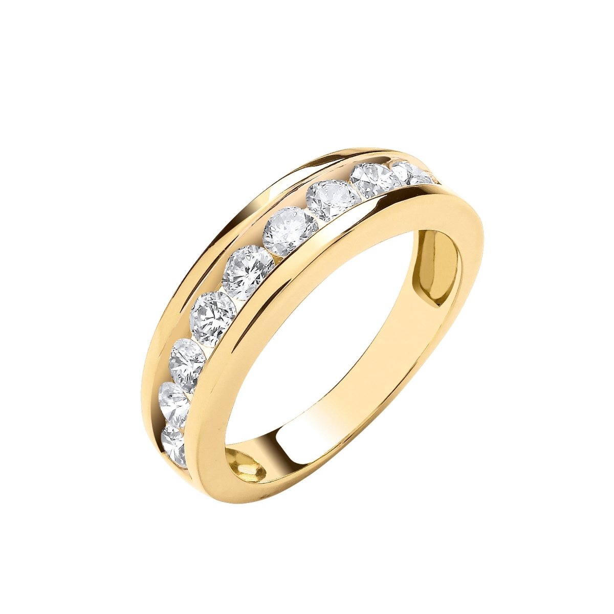 18ct Yellow Gold 1.00ct Diamond Eternity Ring - Samuel Perry