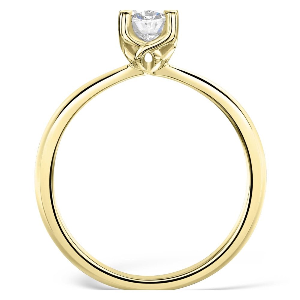 18ct Yellow Gold 1.00ct Lab Grown Oval Diamond Engagement Ring - Samuel Perry