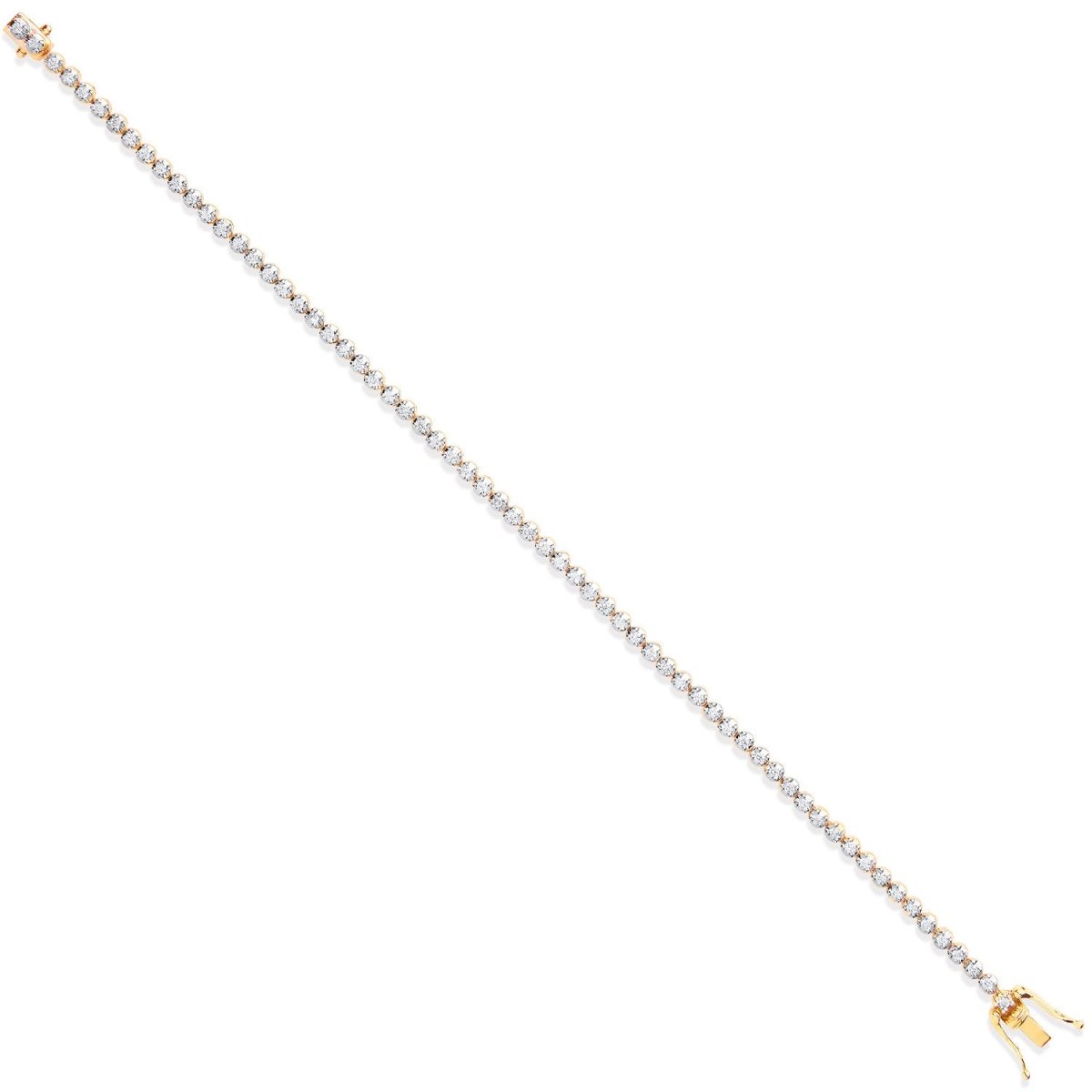 18ct Yellow Gold 1.00ctw Diamond Tennis Bracelet - Samuel Perry