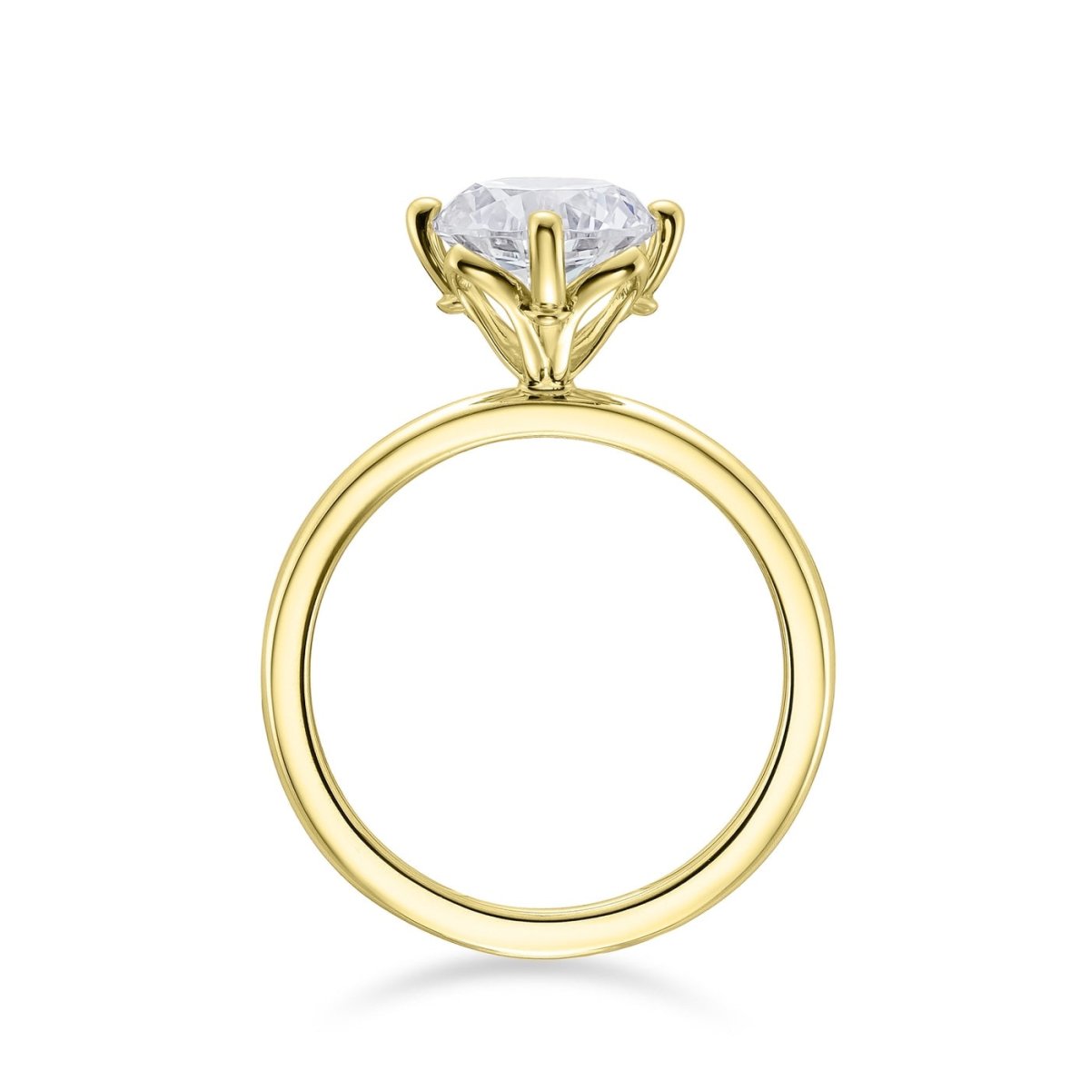 18ct Yellow Gold 2.00ct Lab Grown Diamond Floral Engagement Ring - Samuel Perry