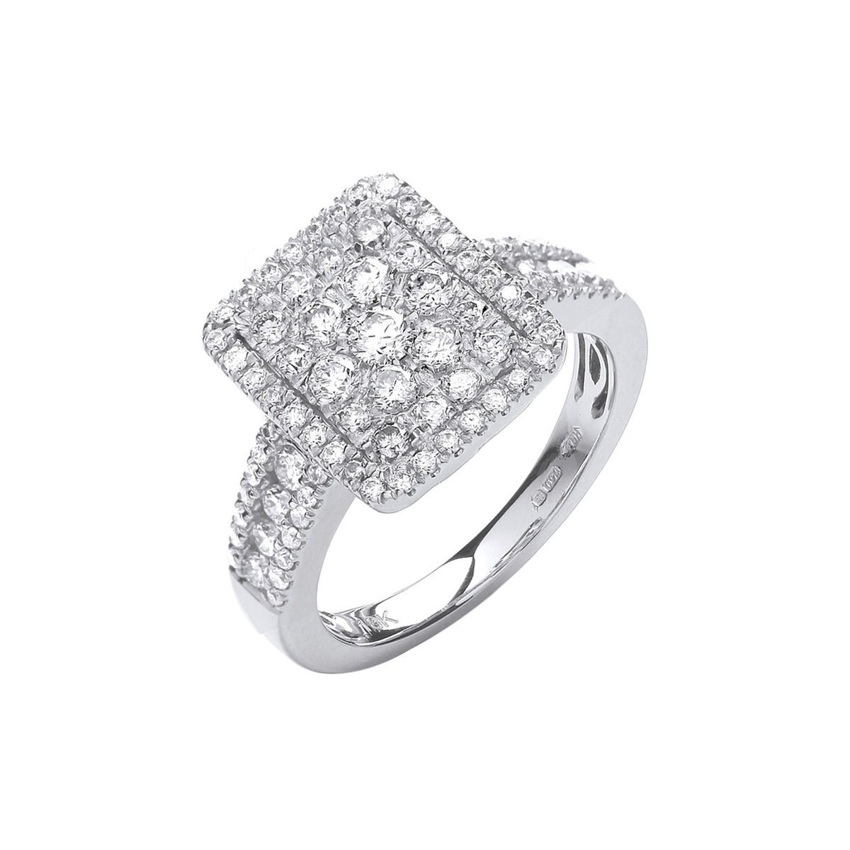 18ct White Gold 1.00ct Diamond Dress Ring | Samuel Perry 18ct White Gold 1.00ct Diamond Dress Ring | Samuel Perry