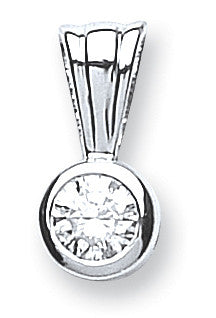 18ct White Gold Diamond Solitaire Pendant – Timeless Luxury