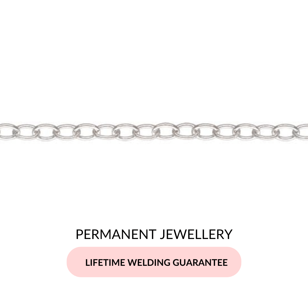 2mm Cable Permanent Jewellery Bracelet in Sterling Silver - Samuel Perry