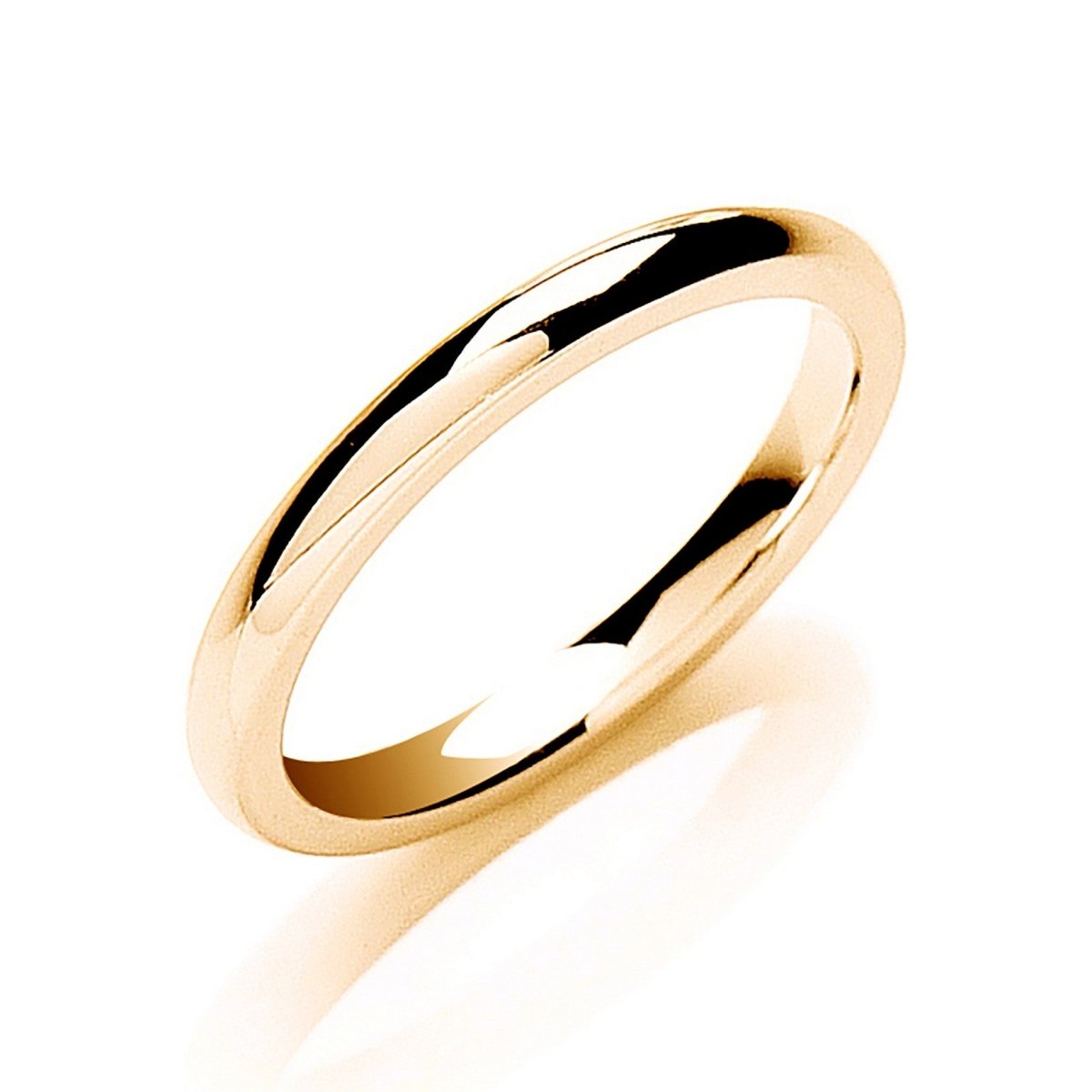 2mm Court Wedding Ring in 9ct Yellow Gold - Samuel Perry