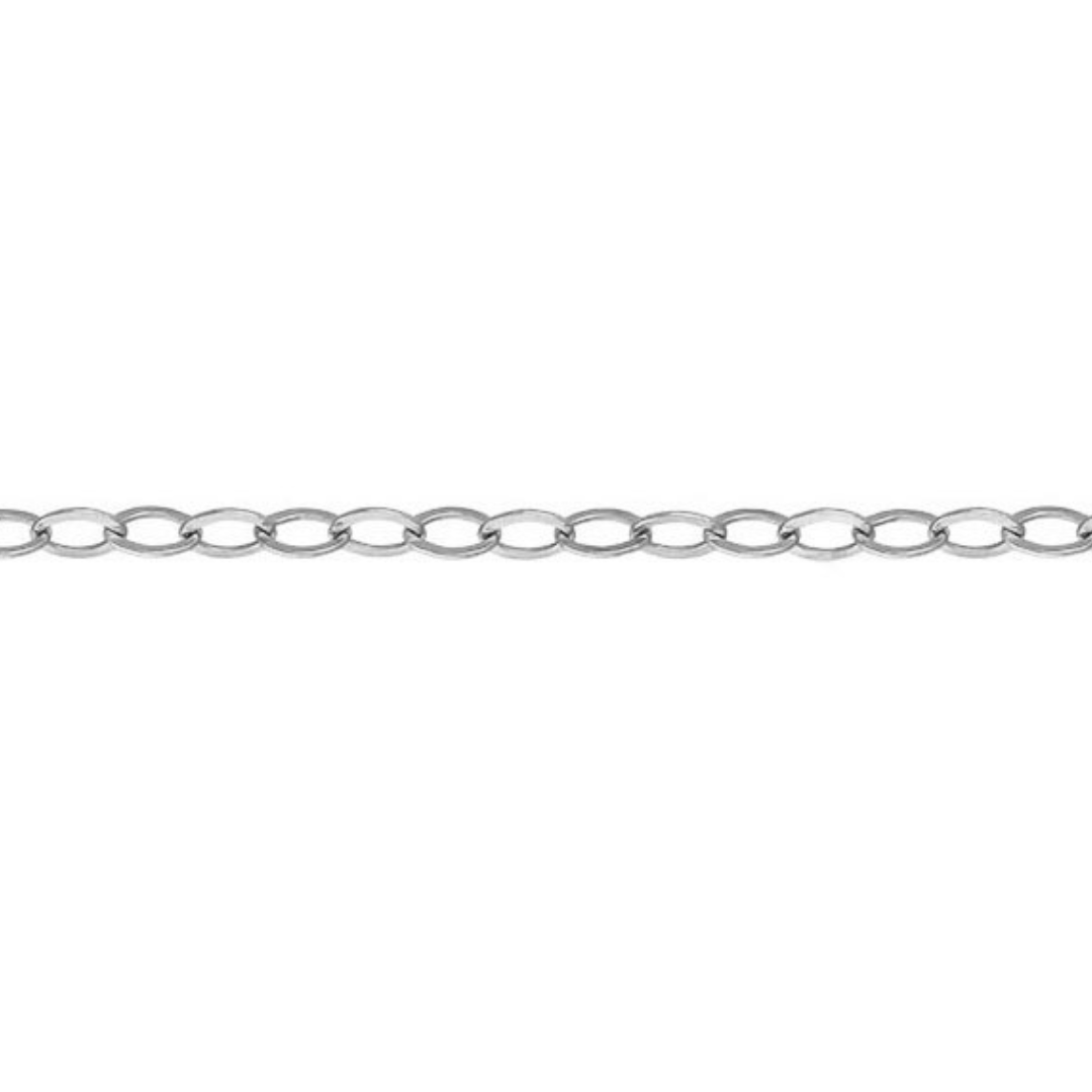2mm Flat Cable Jewellery Bracelet in Sterling Silver - Samuel Perry