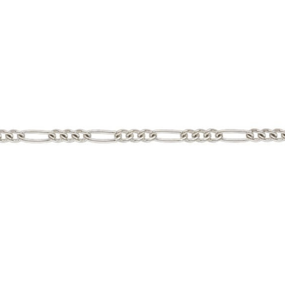 3.5mm Figaro Permanent Jewellery Bracelet in Sterling Silver - Samuel Perry
