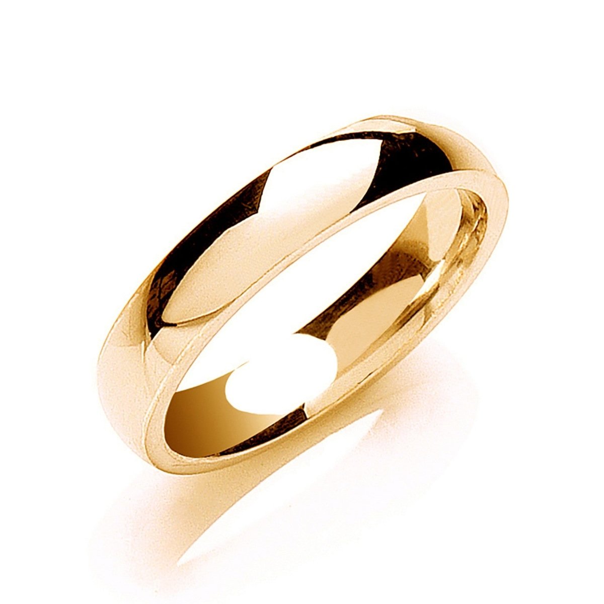 4mm Court Wedding Ring in 18ct Yellow Gold - Samuel Perry