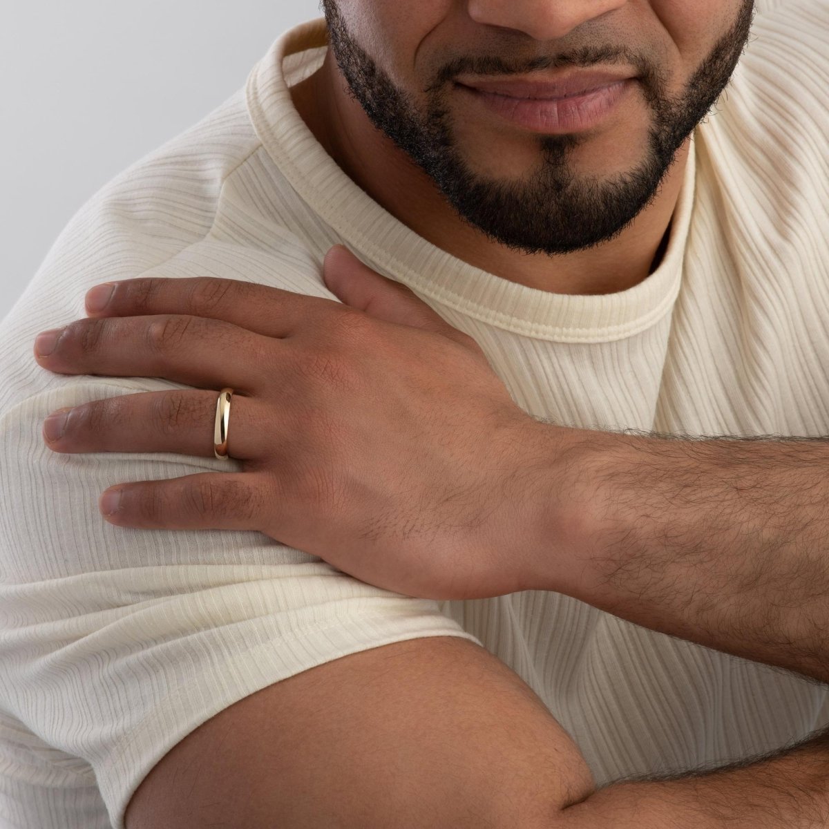 4mm Court Wedding Ring in 9ct Yellow Gold - Samuel Perry