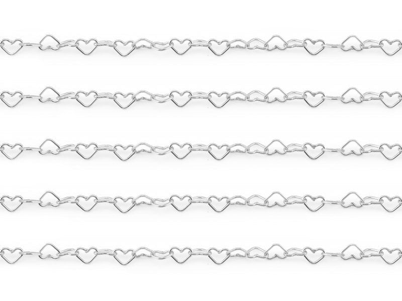 4mm Heart Jewellery Bracelet in Sterling Silver - Samuel Perry