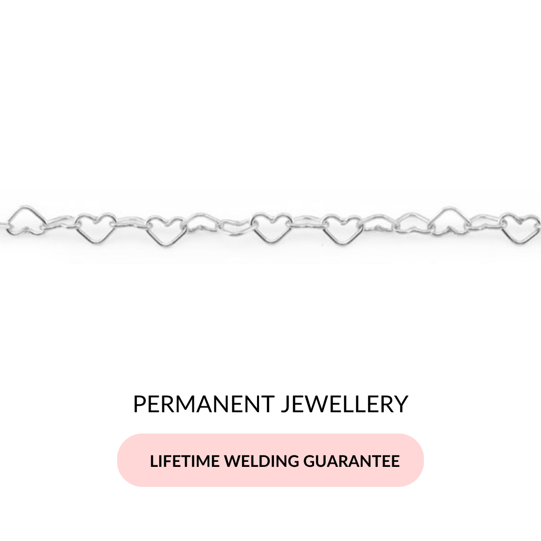 4mm Heart Jewellery Bracelet in Sterling Silver - Samuel Perry