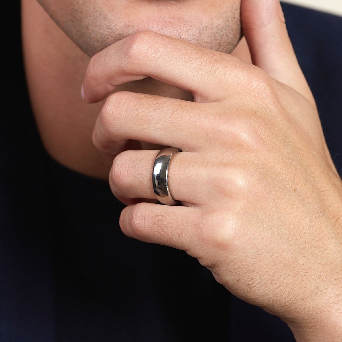 7mm Court Wedding Ring in 9ct White Gold - Samuel Perry