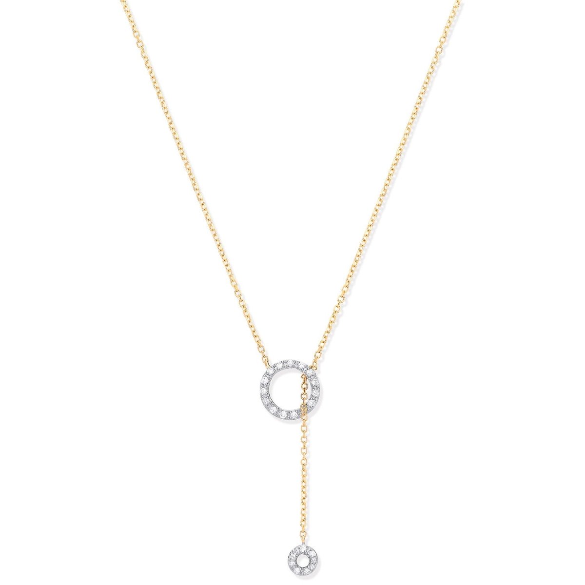 9ct Gold 0.09ct Diamond Circle of Life Tassel Necklace - Samuel Perry