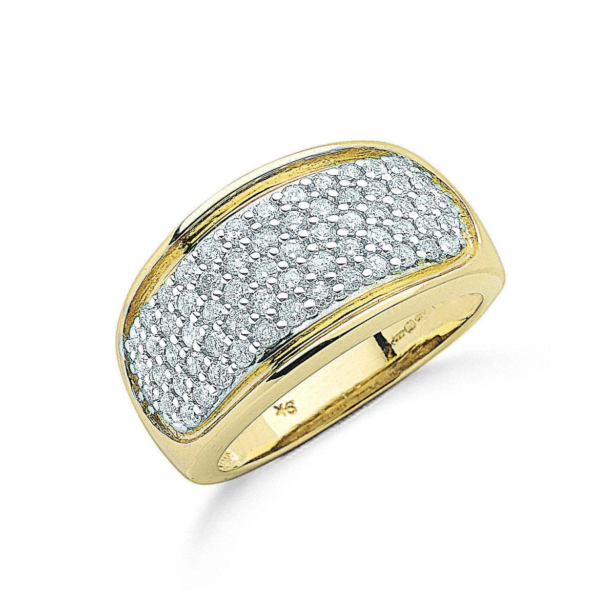 9ct Gold 1.00ct Diamond Bombay Ring - Samuel Perry